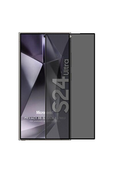 Microsonic Samsung Galaxy S24 Ultra Privacy 5D Gizlilik Filtreli Cam Ekran Ko...