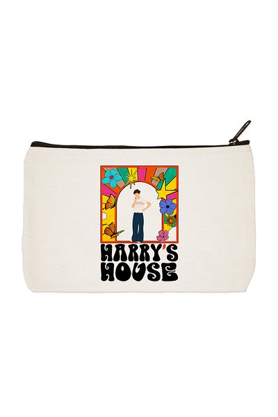 designedfy Harry's House 2 Printed υφασμάτινη τσάντα μακιγιάζ, θήκη για στυλό, τσάντα χειρός
