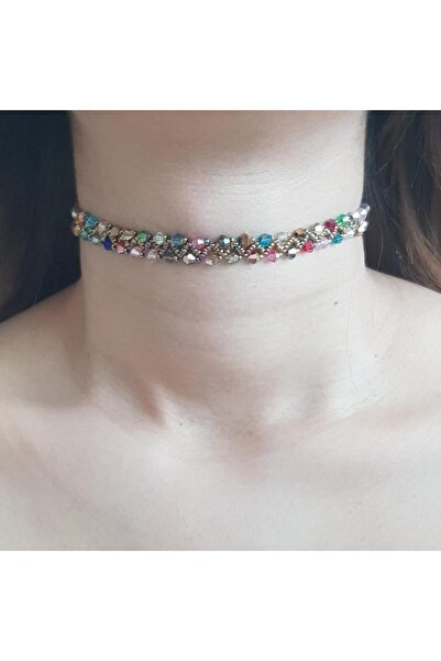 Handmade By HLY El Yapımı Kristal Choker