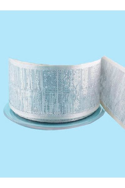 Kazanabil SILVER ZEBRA PATTERNED GLOSSY RIBBON GRAY 25MMX20MT