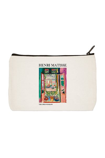 designedfy Henri Matisse Πανί Μακιγιάζ με στάμπα παραθύρου, θήκη για στυλό, τσάντα