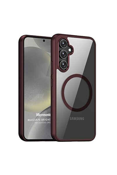 Microsonic Samsung Galaxy S24 Plus Kılıf MagSafe Bright Planet Bordo