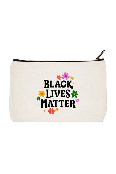 designedfy Black Lives Printed υφασμάτινη τσάντα μακιγιάζ, θήκη για στυλό, τσάντα χειρός