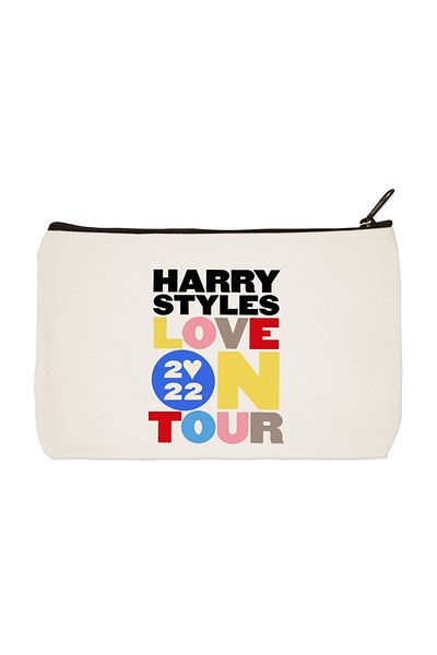 designedfy Harry Styles Love On Tour Έντυπη υφασμάτινη τσάντα μακιγιάζ, θήκη για στυλό, τσάντα χειρός