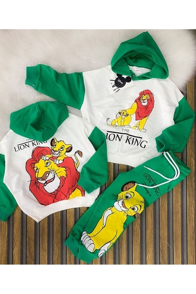 oykusukidstore طقم بدلة رياضية موسمية للأولاد مكون من خيطين من القطن بغطاء رأ...