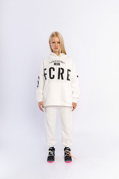 ConfiAble White Secret Oversize Unisex Tracksuit Set