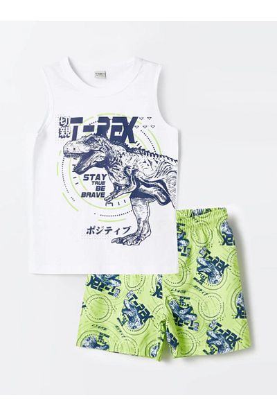 LC Waikiki LCW Kids Boys Crew Neck Tank Top and Swim Shorts