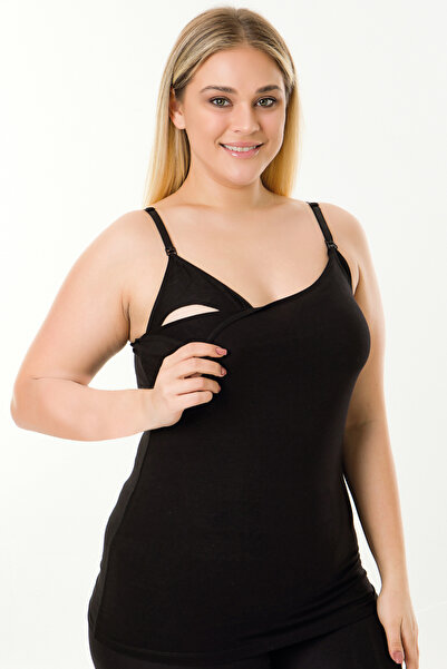 MS HAMİLE İÇ GİYİM EMZİRME ATLETİ HG0030 SİYAH