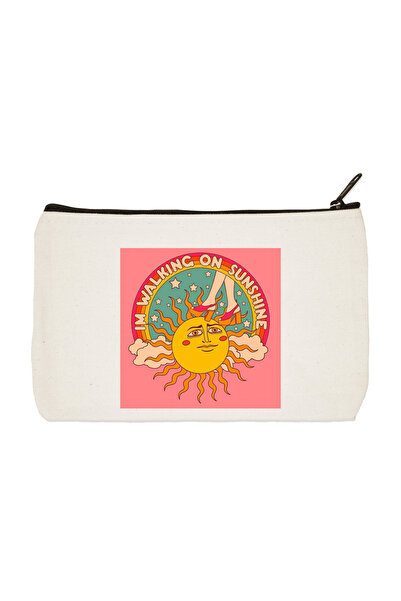 designedfy Сумочка для макіяжу з принтом "Сонячне світло", пенал, дамська сум...