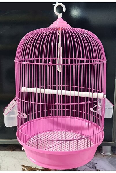 AquaHome Silindir Muhabbet Kuş Kafesi Boyalı 48x33 (asma kısmı hariç)