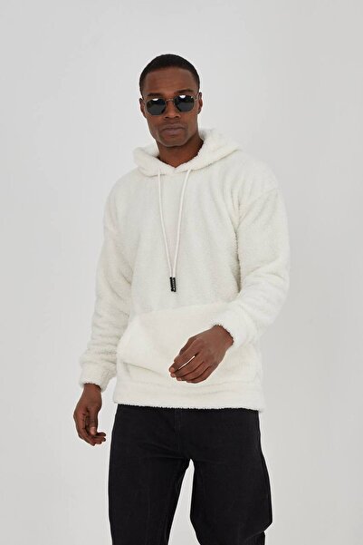 Wearflawless Unisex Φούτερ με κουκούλα καγκουρό με τσέπη Oversize Fit βελούδινο