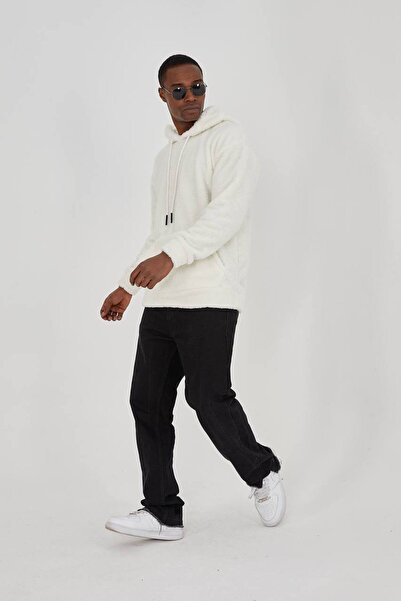 Wearflawless Unisex Φούτερ με κουκούλα καγκουρό με τσέπη Oversize Fit βελούδινο