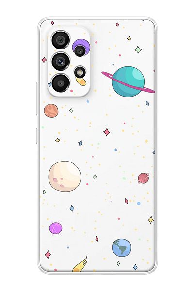 shoptocase حافظة هاتف بتصميم الكواكب الشفافة المتوافقة مع هاتف Galaxy A23