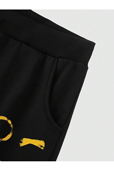 MOONBULL Unisex Σετ αθλητικής φόρμας με στάμπα με κουκούλα χαμόγελο