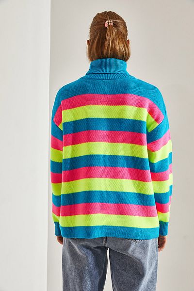 Bianco Lucci Women's Turtleneck Knitwear Sweater