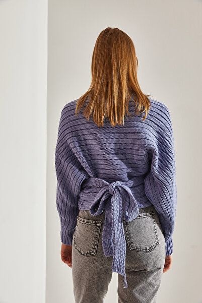 Bianco Lucci Women's Braided Tie-Up Knitwear Cardigan