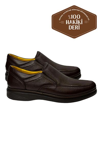 Ekinci Pantofi casual clasici maro din piele naturală pentru bărbați
