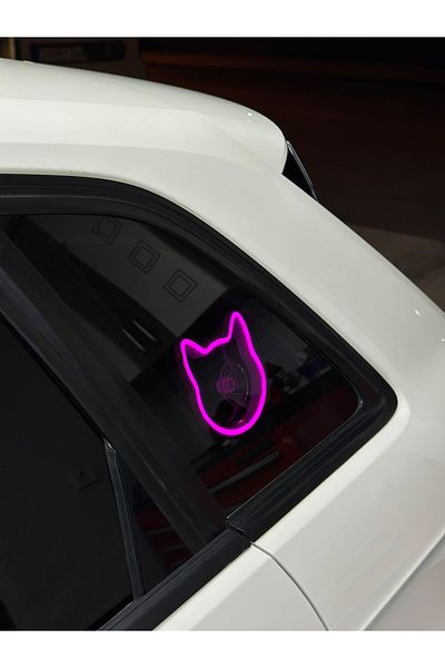 3dbaydesign Neon LED Light Decoration for Car CAT (12 Volt Suction Cups PINK)