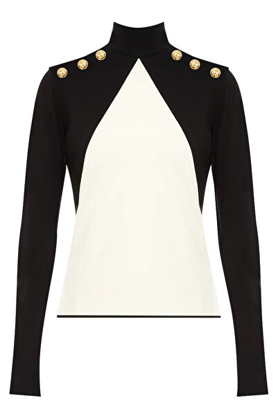 Muun Harmony Siyah Beyaz Bluz