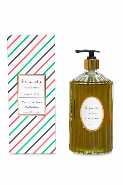 PARFUMATTI BY PERFUME ATELIER CITRUS LIME 600 ML LIQUID SOAP GLASS BOTTLE