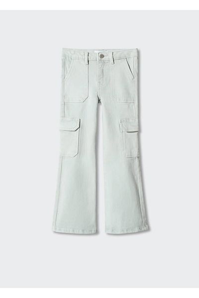 MANGO Kids Green Pants for Kids