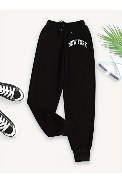 ARES LİFE بدلة رياضية سفلية مطبوع عليها نيويورك