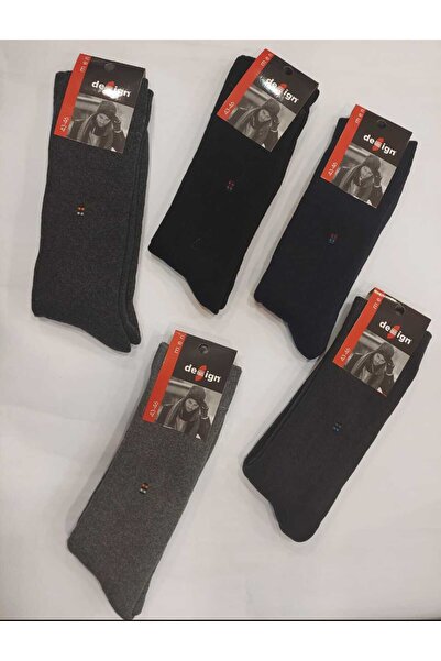 Design Socks جوارب منشفة رجالية من DESIGN مكونة من 5 قطع