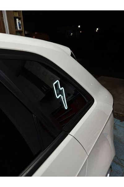 3dbaydesign Car Interior Neon LED Light Decor FLAMMER (12 Volt Suction Cup WHITE)