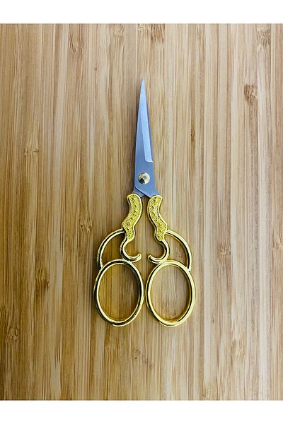 Öztürk Antique Shaped ScissorsAt Home, Office, Sewing, Embroidery, Promise, Engagement, Wedding and Invitations13cm