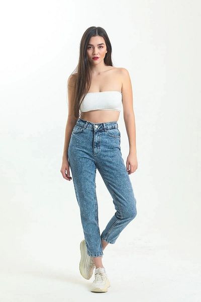 BROSERER Pantaloni de damă Suzii Mom Jean Lycra pentru spălat zăpadă MOMJEAN