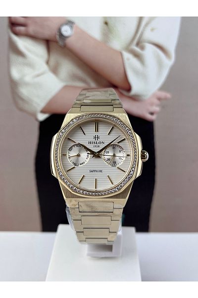 Hislon GOLD SLIM WOMEN'S WRISTWATCH 3 ATM WATERPROOF
