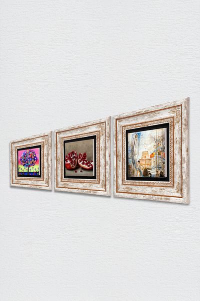 Pinecone Salvador Dali, Karla Gerard Tree of Life, Pomegranate Stone Wall Painting Framed Wall Decor