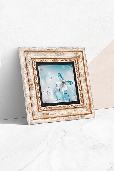 Pinecone Butterfly's Dream Stone Wall Painting Framed Wall Decor Wall Art Tk1-91
