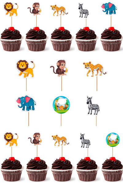 Yusuf Dirik YD Party Supplies 10 قطع من أعواد الأسنان على شكل حيوانات لطيفة