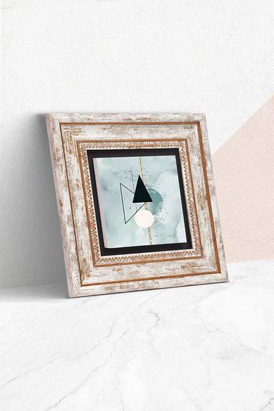 Pinecone Minimalist Abstract Stone Wall Painting Framed Wall Decor Wall Art Tk1-331