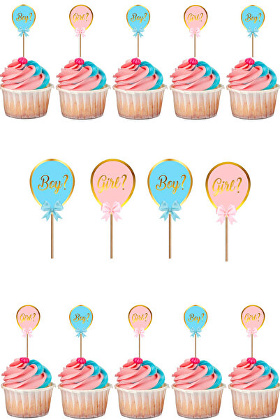 Yusuf Dirik YD Party Supplies أعواد أسنان على شكل كب كيك للبنات والأولاد مطلي...