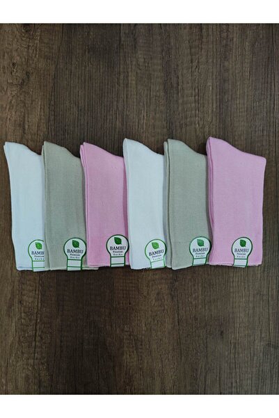 erceys Дамски 6 чифта бамбукови чорапи с безшевни пръсти, мека текстура