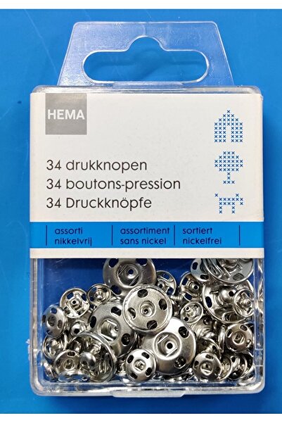 serpildüğme Hema (Avrupa Malı) Dikmeli çıtçıt 1kutu=34 adet