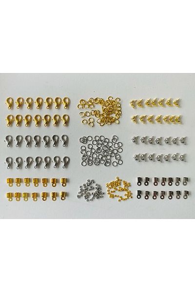 Hobimos 250 Pieces Gold and Silver Color Jewelry Making Supplies Set