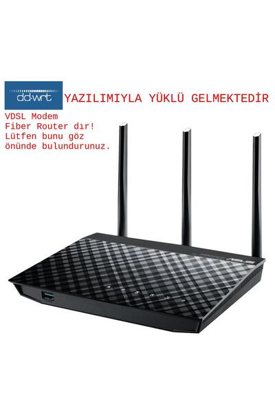 ARI Asus Rt-n18u (DD-WRT) Fırmware 600mbps Kablosuz-n 4 Port Fiber Router(YENİLENMİŞ)