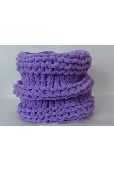 burcum aksesuar Lavanta Renk Kadife Örgü Boyunluk