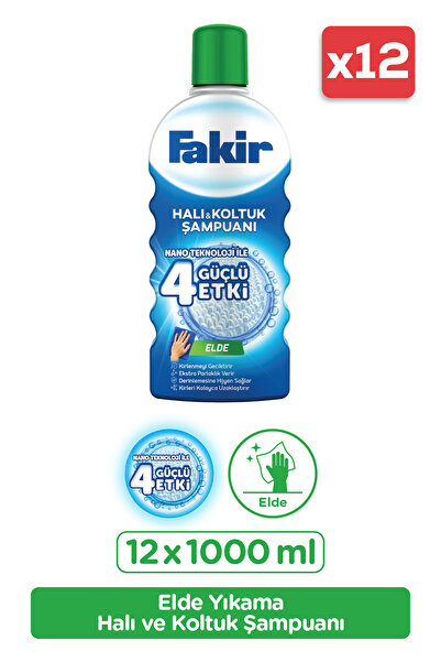 Fakir Halı Şampuanı Elde 1000 Ml X 12'li Set