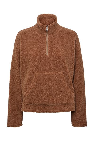 PIECES Pcfinnleigh Ls High Neck Teddy Sweatshirt