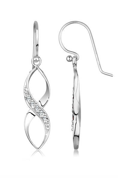 ELLI Ohrringe Spirale Infinity Zart Kristalle Silber