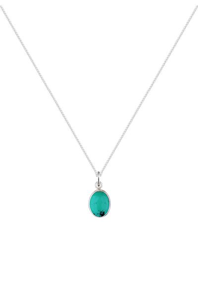 ELLI Halskette Basic Edelstein Howlit Türkis 925 Sterling Silber