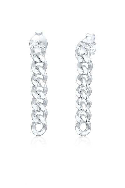 ELLI Ohrringe Hänger Panzerkette Trend Blogger Cool 925 Silber