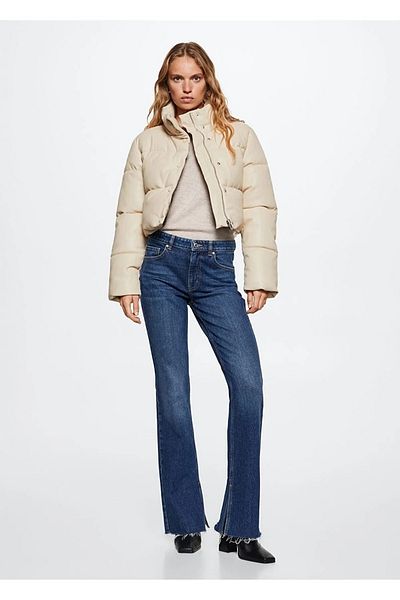 MANGO Ecru Damenparka 37097748
