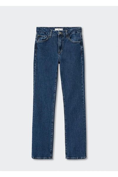MANGO 37095960 Blugi Albastru închis