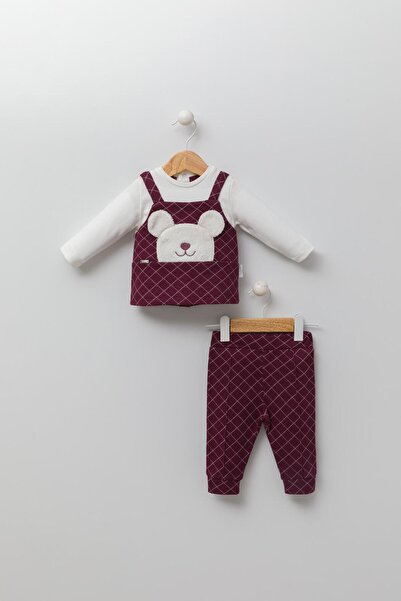 Babyhola Ayıcık Figürlü Erkek Kız Bebek Uzun Kollu Body Pantolon 2'li Alt Üst...