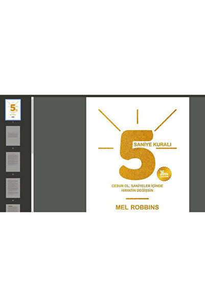 SEVSENKA Anında Değişim İçin 5 Saniye Kuralıyla Tanışın: Mel Robbins'ın Bilgelik Dolu Rehberi Dijital Kitap